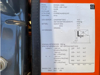Дизельный погрузчик Doosan D30G Yanmar 3 ton Triplex Freelift Sideshift Diesel Heftruck 470 cm hefhoogte: фото 3 Дизельный погрузчик Doosan D30G Yanmar 3 ton Triplex Freelift Sideshift Diesel Heftruck 470 cm hefhoogte: фото 3