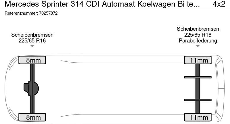 Малотоннажный рефрижератор Mercedes-Benz Sprinter 314 CDI Automaat Koelwagen Bi temp Thermo King V-300 Max Koeler Koel Vries Vriezer Kühlkasten Airco: фото 21