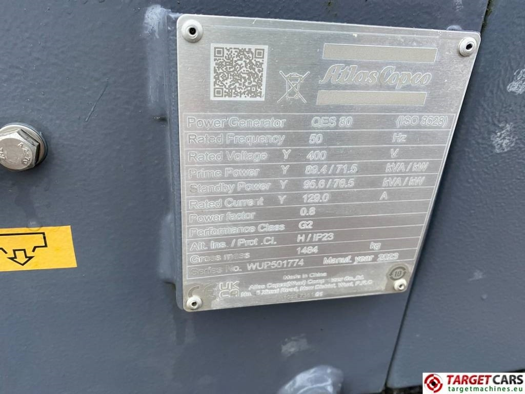 Atlas Copco QES80 Diesel 90KVA Generator 400/230V Unused  в лизинг Atlas Copco QES80 Diesel 90KVA Generator 400/230V Unused: фото 11