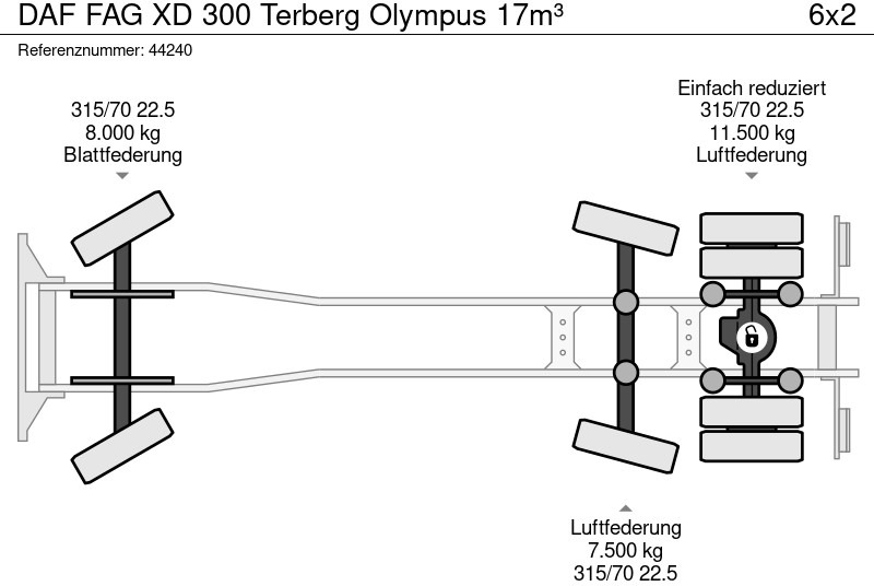 Мусоровоз DAF FAG XD 300 Terberg Olympus 17m³: фото 20