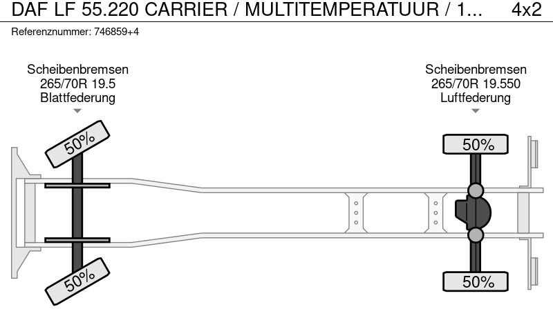 Рефрижератор DAF LF 55.220 CARRIER / MULTITEMPERATUUR / 196433 km: фото 18