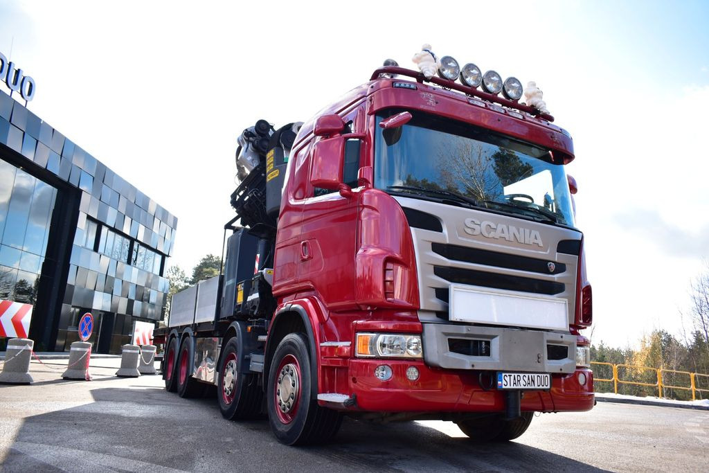 Автоманипулятор, Грузовик бортовой/ Платформа Scania G 480 8x4 PALFINGER PK 78002 SH Kran Crane: фото 10